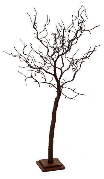 Albero di Natale Luminoso con 78 Led Luce Calda 17x17xH123cm Marrone