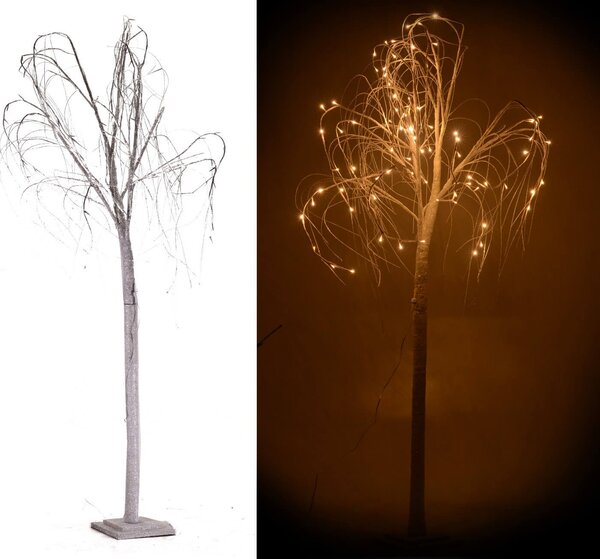 Albero di Natale Luminoso in Legno H180cm Salice Bianco
