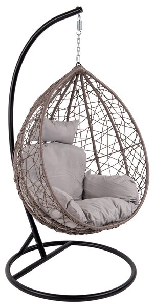 Amaca Dondolina da Giardino Ø105x195 cm in Wicker Grafite