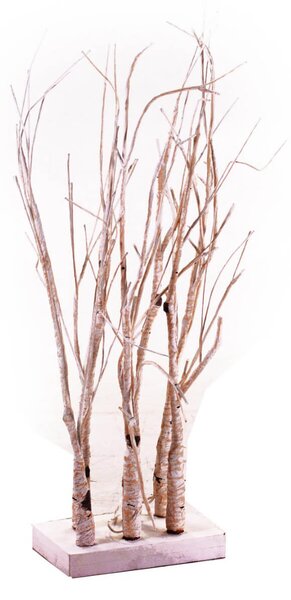 Albero di Natale Luminoso in Legno H70cm Betulla Bianco