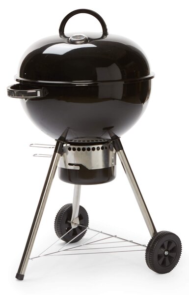 Barbecue a Carbone Carbonella 73,5x64x106,5 cm in Acciaio Nero