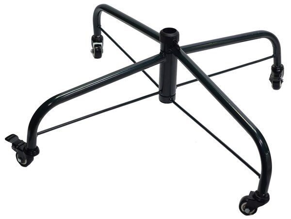 Base per Albero di Natale 66 cm in Metallo con Ruote Nero