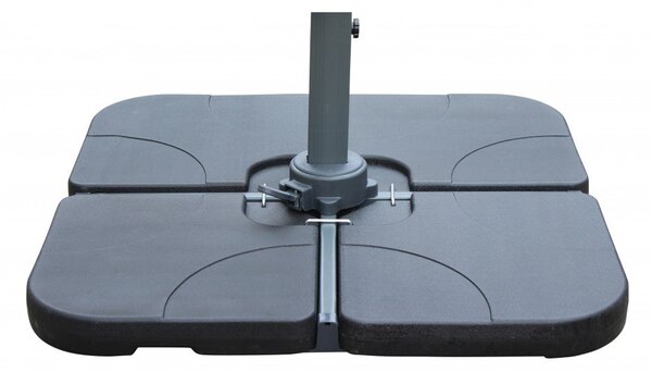 Base per Ombrellone da Giardino Riempibile in Resina Nero