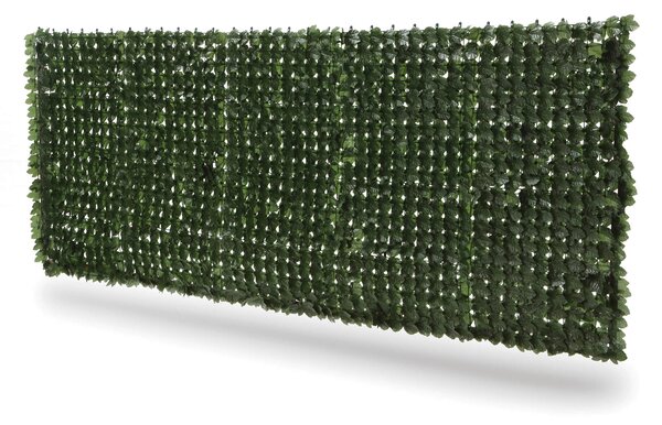 Arella Siepe Sintetica Artificiale 1x3m in PVC Ombreggiante Foglie di Edera