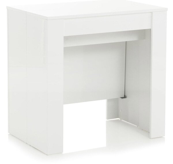 Consolle Allungabile 54/252x78,5x78 cm in Melamina Bianco Lucido