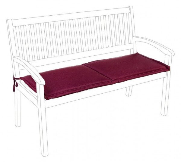 Cuscino Poly180 Bordeaux per Panca 2 Posti in Tessuto per Esterno