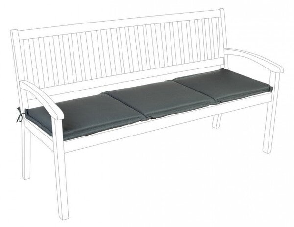 Cuscino Poly180 Antracite per Panca 3 Posti in Tessuto per Esterno