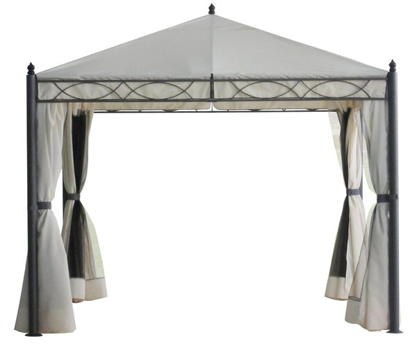 Gazebo da Giardino 3x3m in Acciaio Ecru