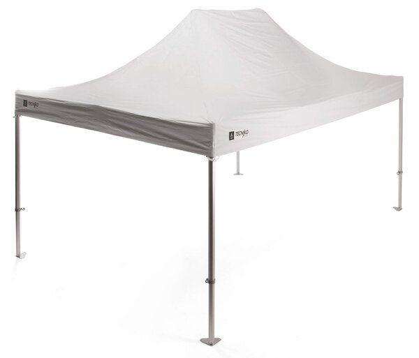 Gazebo da Giardino 3x4,5m in Alluminio e Poliestere Bianco