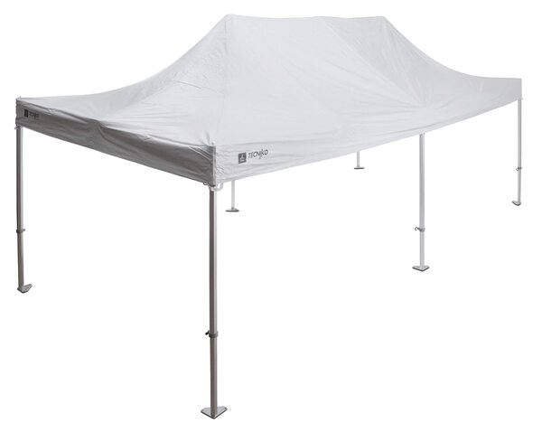 Gazebo da Giardino 3x6m in Alluminio e Poliestere Bianco