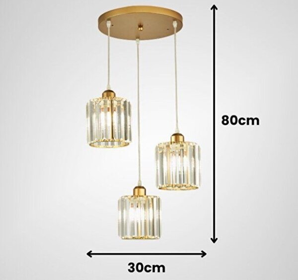 Lampadario a sospensione BELLA 3xE27/40W/230V oro