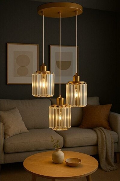 Lampadario a sospensione BELLA 3xE27/40W/230V oro