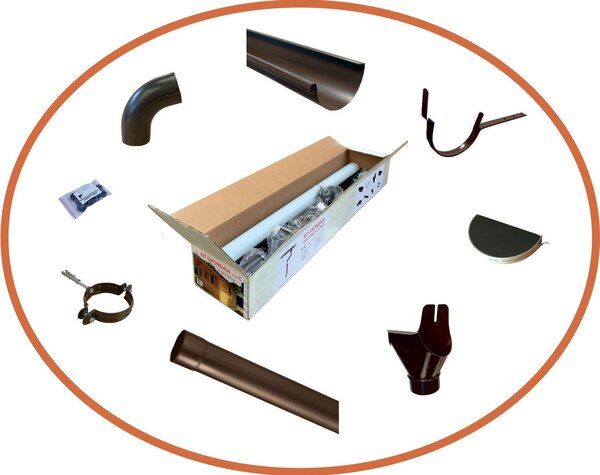 Kit Gronde per Casette di Legno con Falde 180/219 cm in Metallo Galvanizzato