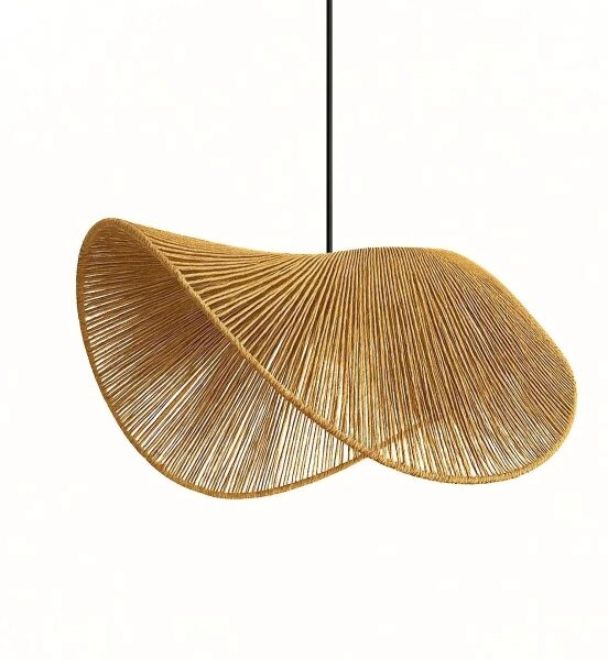 Lampada a sospensione BOHO su cavo 1xE27/40W/230V in rafia