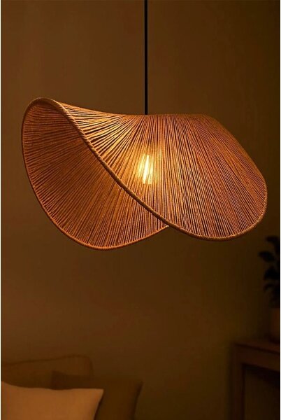 Lampada a sospensione BOHO su cavo 1xE27/40W/230V in rafia