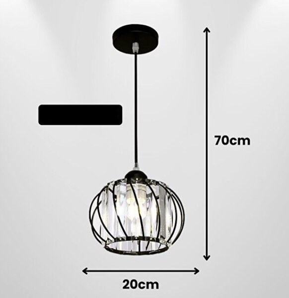 Lampada a sospensione con cavo BELLA 1xE27/40W/230V nera
