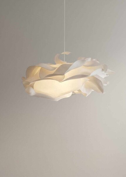 Lampadario a sospensione con cavo CLOUDY, 1xE27/40W/230V, bianco
