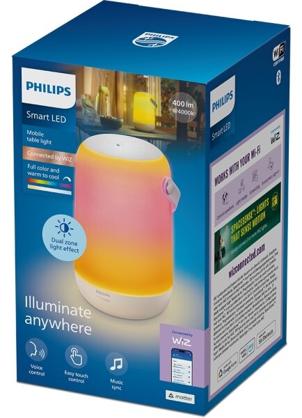 Philips - LED RGBW dimmerabile lampada da tavolo portatile SMART LED/13,5W/3,6V Wi-Fi 1800 mAh