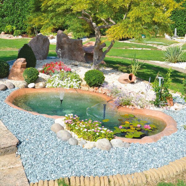 Laghetto Artificiale Roccia a Bordo Largo 360x210x52 cm 2000 Litri