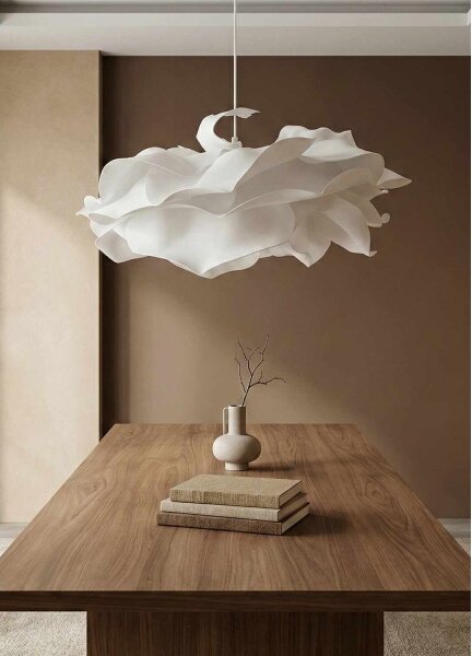 Lampadario a sospensione con cavo CLOUDY, 1xE27/40W/230V, bianco