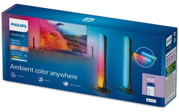 Philips - SET 2x Lampada dimmerabile LED RGBIC SMART GRADIENT/8W/230V Wi-Fi
