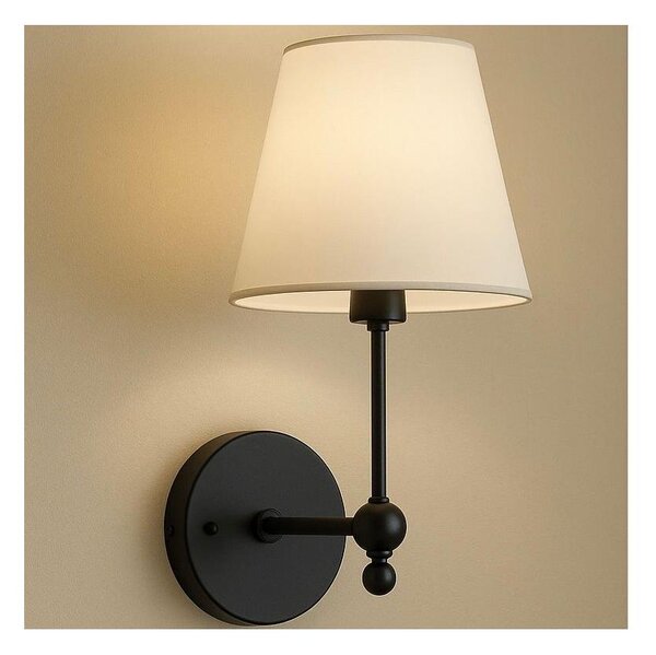Applique ASPARAGUS 1xE27/40W/230V nero/crema