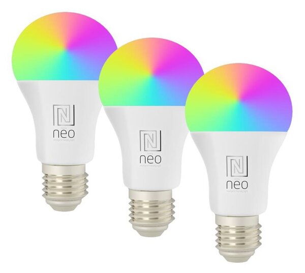 Immax NEO 07794CDO-SET 3x lampadine LED RGB+CCT dimmerabili E27/14W/230V Wi-Fi+telecomando