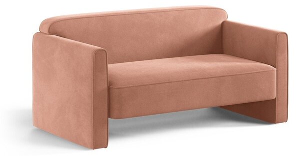 Divano rosa con rivestimento in velluto 140 cm Abby – Micadoni