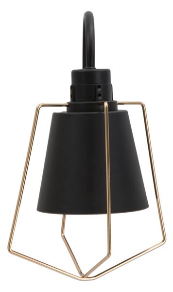 Lampada da Muro Elegant -D- 18x28x28 cm in Ferro Nero e Oro