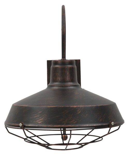 Lampada da Muro Bronks 30x40x37 cm in Ferro Nero