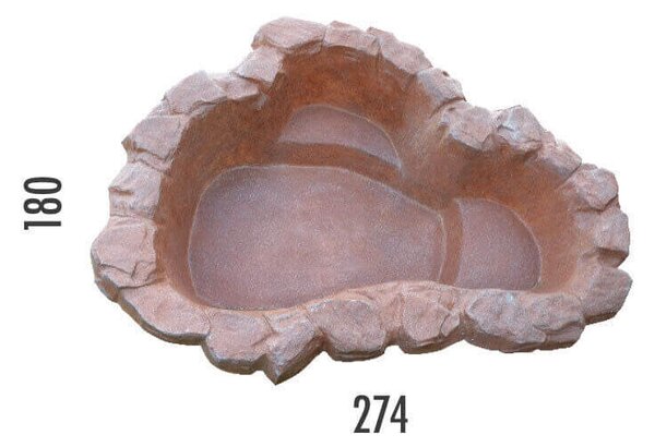 Laghetto Artificiale Roccia a Bordo Largo 274x180x63 cm 750 Litri