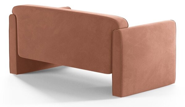 Divano rosa con rivestimento in velluto 140 cm Abby – Micadoni