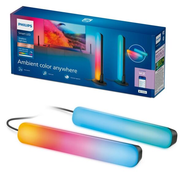 Philips - SET 2x Lampada dimmerabile LED RGBIC SMART GRADIENT/8W/230V Wi-Fi