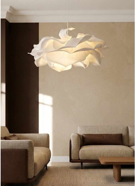 Lampadario a sospensione con cavo CLOUDY, 1xE27/40W/230V, bianco