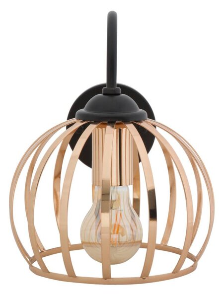 Lampada da Muro Elegant 20x30x25 cm in Ferro Nero e Oro