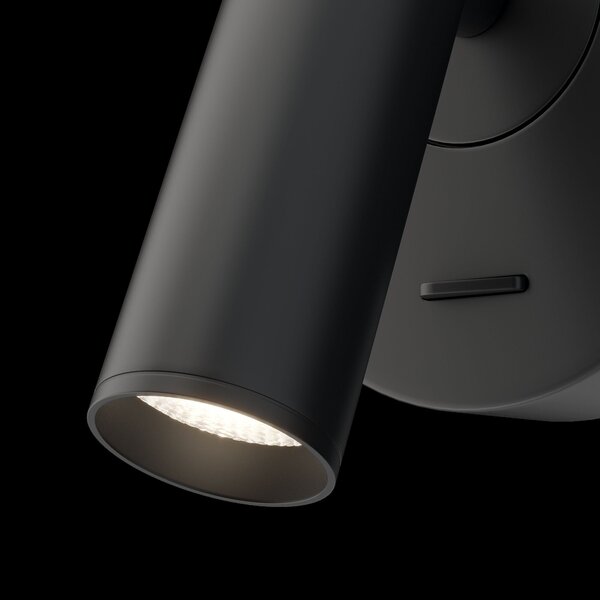 Lampada da parete Ceiling & Wall in Metallo Mirax Nero