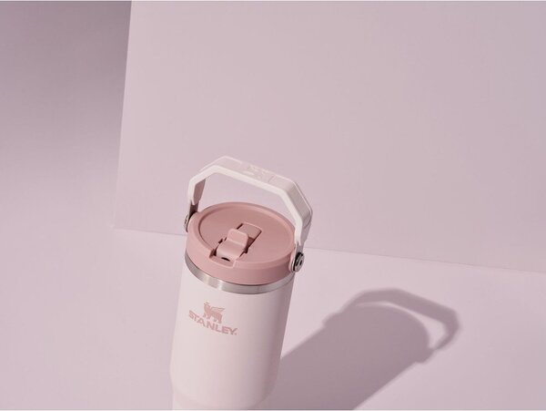 Borraccia termica rosa chiaro in acciaio inox 410 ml IceFlow™ Flip Straw 2.0 Tumbler Rose Quartz – Stanley