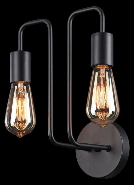 Lampada da parete Loft in Metallo Gilbert Nero