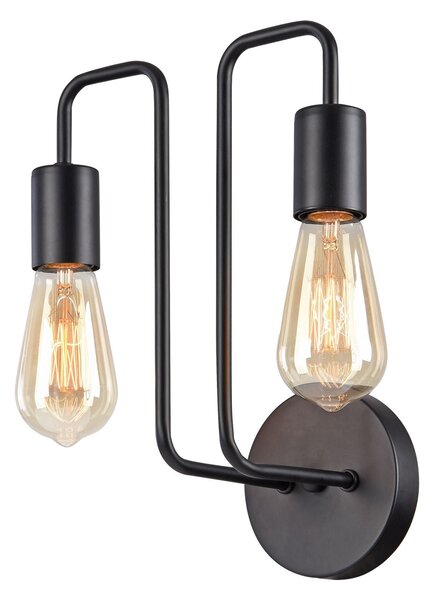 Lampada da parete Loft in Metallo Gilbert Nero