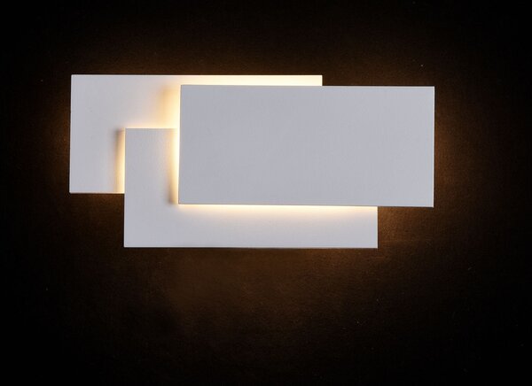 Lampada da parete Ceiling & Wall in Metallo Trame Bianco
