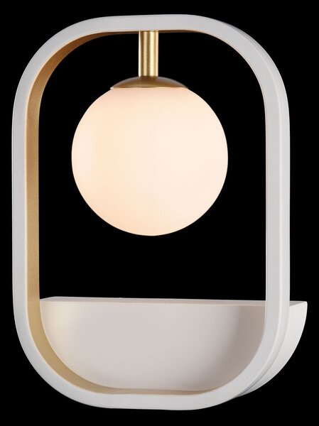 Lampada da parete Modern in Metallo Avola Bianco con Oro