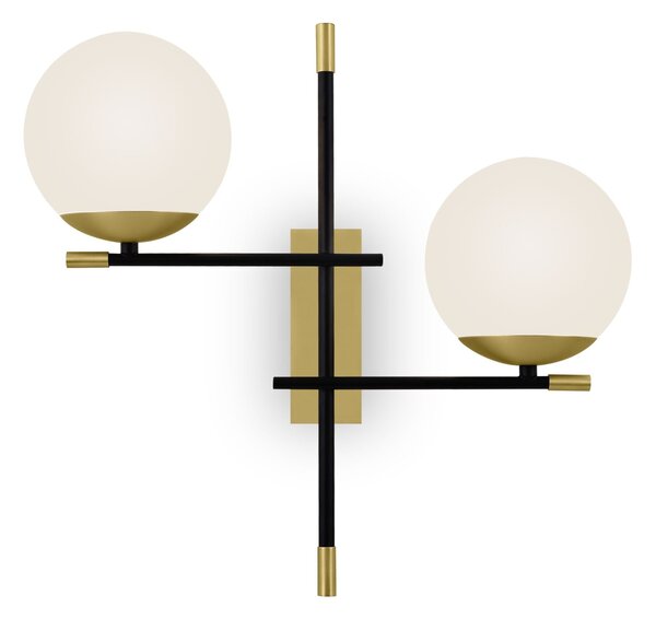 Lampada da parete Modern in Metallo e Vetro Nostalgia Opaco Oro