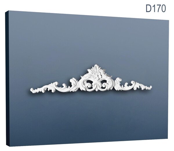 Orac Decor D170 Luxxus Attacco per porta Frontone Elemento decorativo Profilo in stucco Cornice in stucco Bellissimo elemento decorativo da parete Bianco | 105 Cm