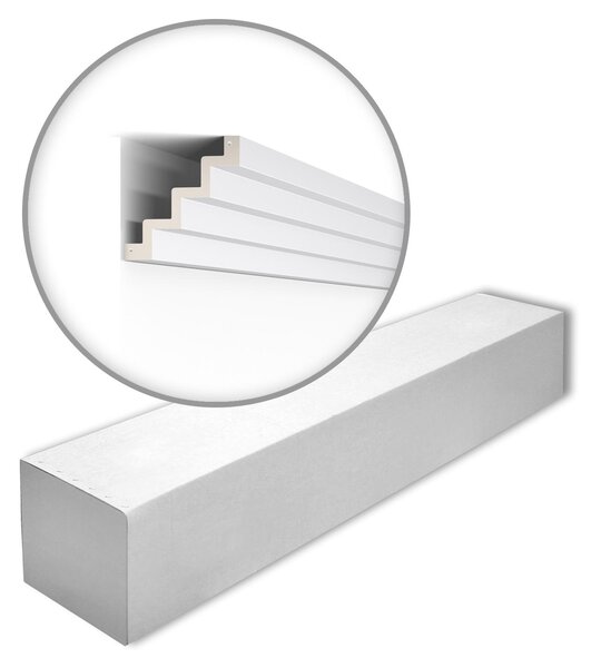 NMC Z51-box ARSTYL Noel Marquet 1 cartone con 8 strisce decorative Cornice per soffitto stile moderno colore bianco | 16 m