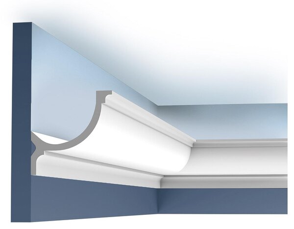 Orac Decor C902 Profilo modanatura Luxxus Profilo decorativo per soffitto Profilo cornice in stucco Modanatura angolare per illuminazione indiretta | 2 metri