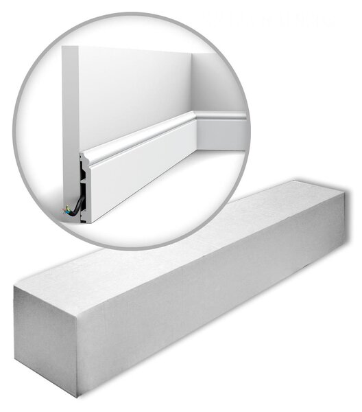 Modanature per pavimenti Orac Decor AXXENT SX173-RAL9003-box 1 cartone con 20 modanature decorative 40 m