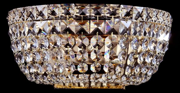Lampada da parete Royal Classic in Metallo Basfor Oro Antique