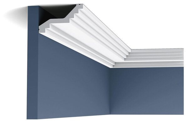Orac Decor C400 Luxxus Modanatura per stucco Modanatura per stucco decorativa Cornice per stucco a soffitto Profilo a spigolo vivo | 2 metri