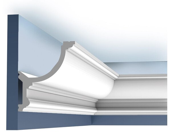 Orac Decor C901 Luxxus Modanatura classica Modanatura decorativa Modanatura angolare in stucco Cornice a soffitto Illuminazione indiretta | 2 metri