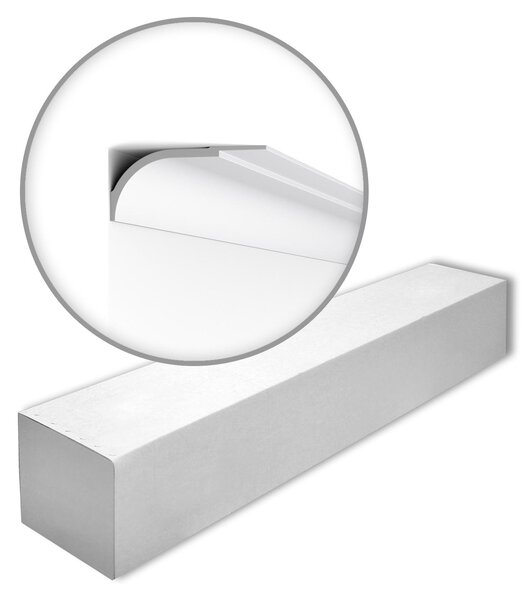 NMC WT22-box WALLSTYL Noel Marquet 1 cartone con 5 strisce decorative Cornice per soffitto stile moderno colore bianco | 10 m